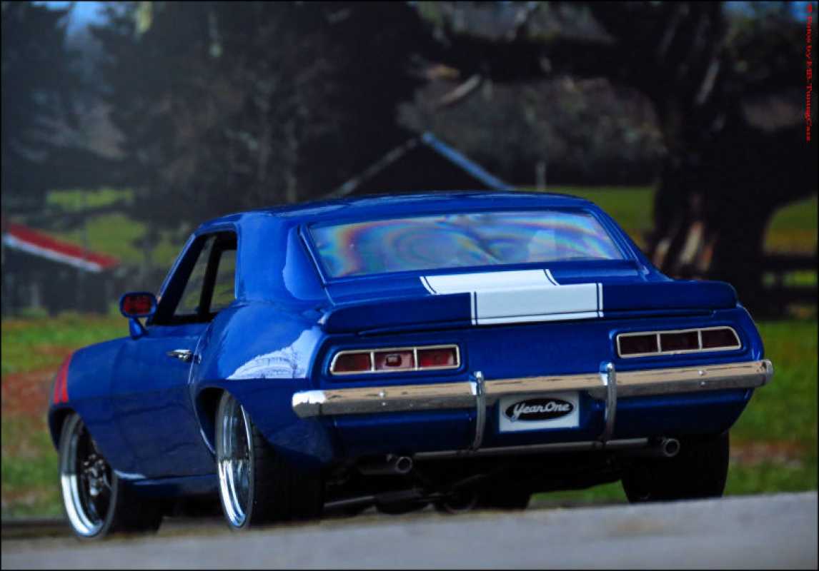 1:18 Chevrolet Camaro Street Fighter 1969 - blue-white - NEW with GMP original packaging - Diecast & excellent condition